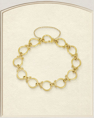 18k Gold Linked Lyre Bracelet