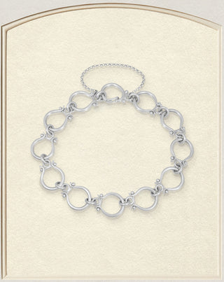 Sterling Silver Linked Lyre Bracelet