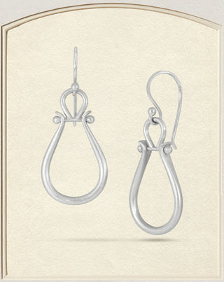 Sterling Silver Medium Lyre Earrings