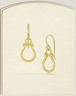 18k Gold Small Lyre Earrings