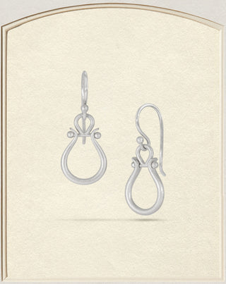 Sterling Silver Small Lyre Earrings
