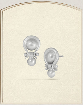 Sterling Silver Lyre Door Knocker Studs