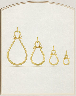 18k Gold Mini Lyre Pendant