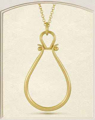 18k Gold Large Lyre Pendant