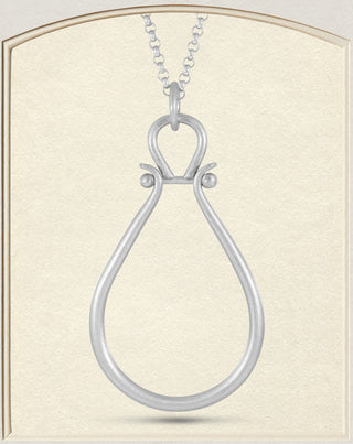 Sterling Silver Large Lyre Pendant