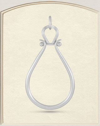 Sterling Silver Large Lyre Pendant