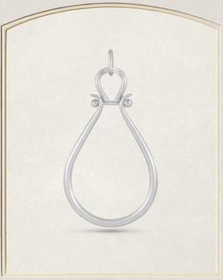 Sterling Silver Large Lyre Pendant