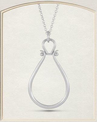 Sterling Silver Large Lyre Pendant