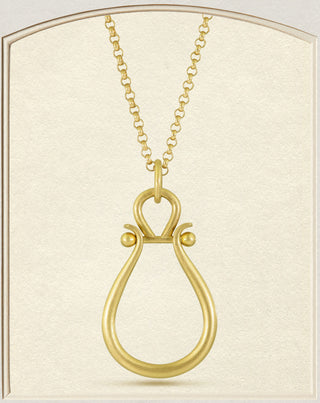 18k Gold Medium Lyre Pendant