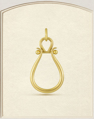 18k Gold Medium Lyre Pendant