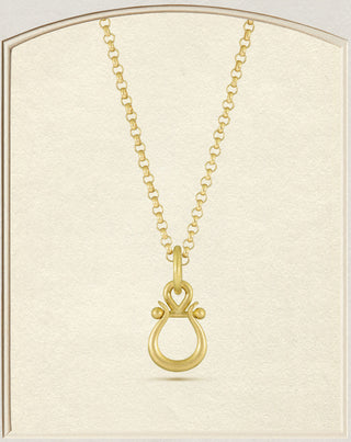18k Gold Mini Lyre Pendant