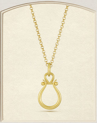 18k Gold Small Lyre Pendant