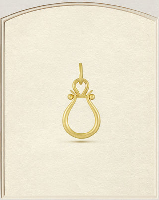 18k Gold Small Lyre Pendant