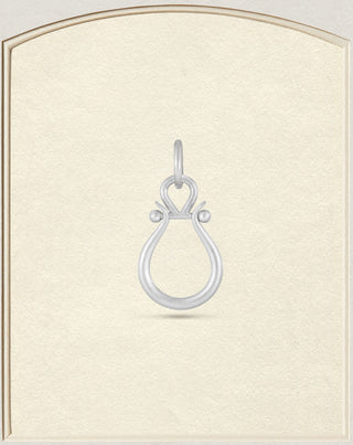 Sterling Silver Small Lyre Pendant only view