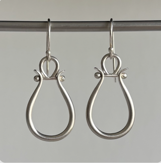 Sterling Sterling Silver Medium Lyre Earrings