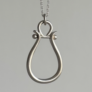 Sterling Silver Medium Lyre Pendant