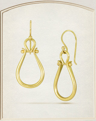 18k Gold Large Lyre Pendant